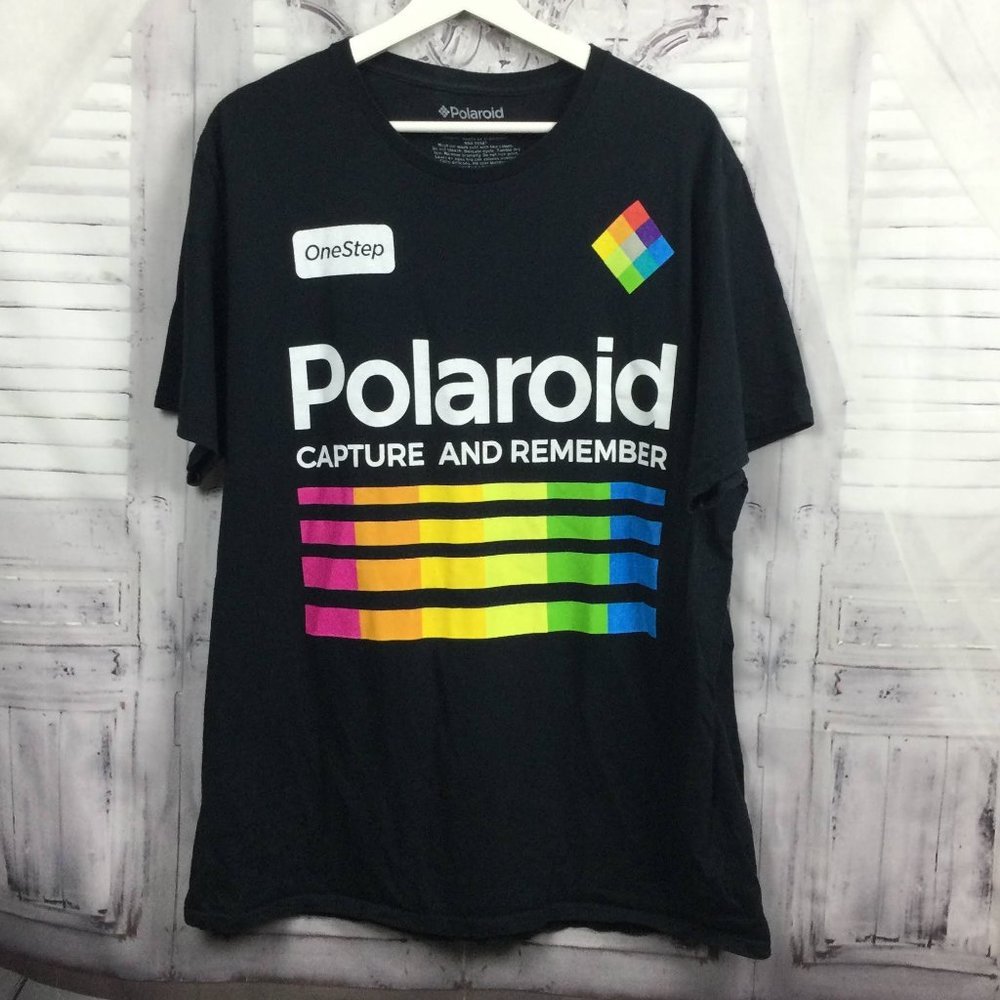 Polaroid Black Graphic Tee Shirt XL